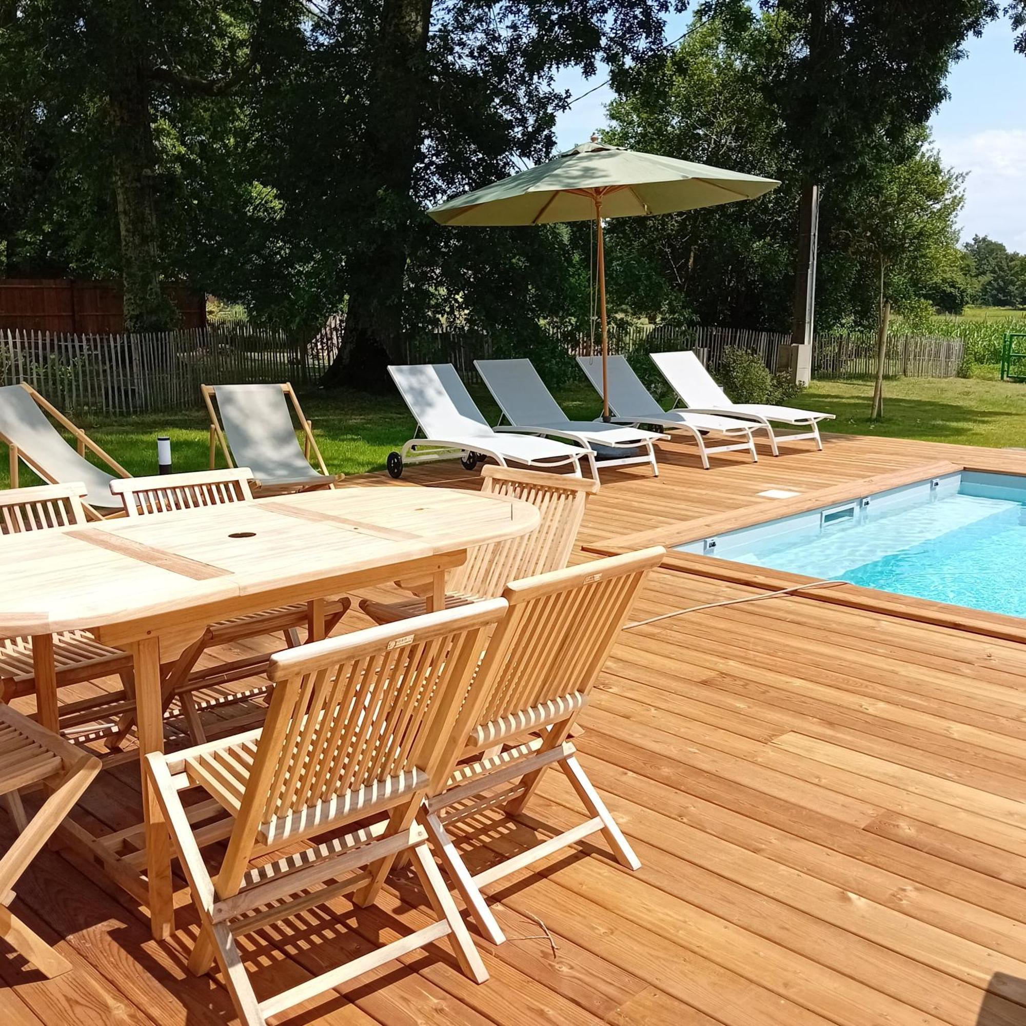 סן-ז'וליין-אן-בורן Maison Neuve Avec Piscine Chauffee, 4 Kms De Contis Plage מראה חיצוני תמונה