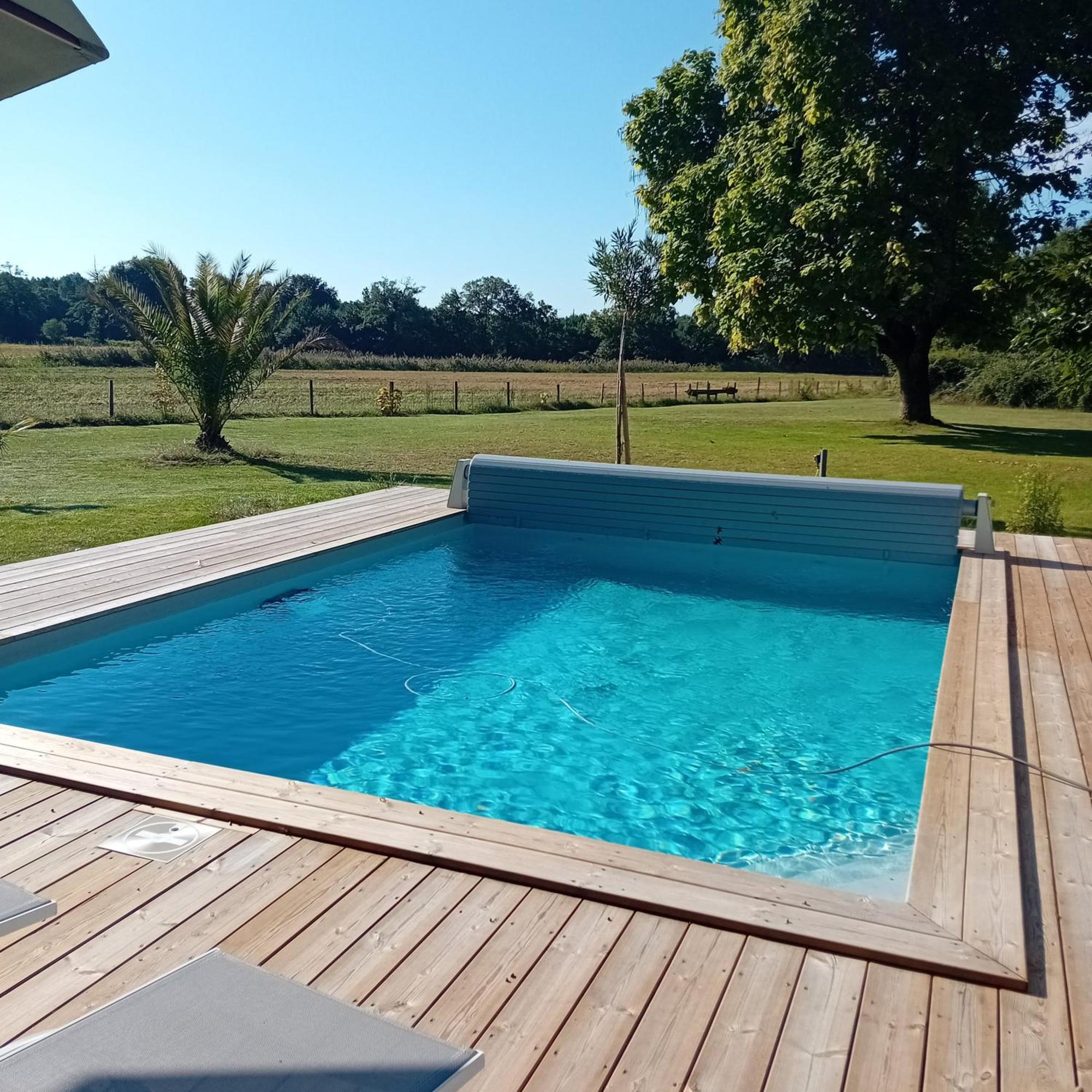 סן-ז'וליין-אן-בורן Maison Neuve Avec Piscine Chauffee, 4 Kms De Contis Plage מראה חיצוני תמונה