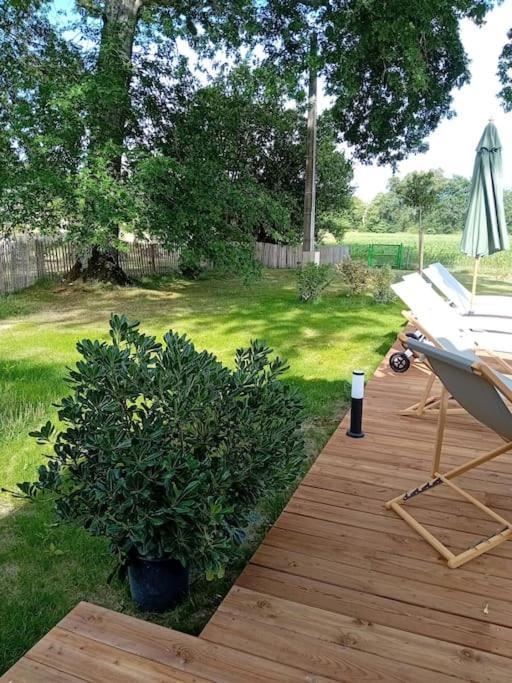 סן-ז'וליין-אן-בורן Maison Neuve Avec Piscine Chauffee, 4 Kms De Contis Plage מראה חיצוני תמונה